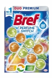 Bref Tuvalet Bloğu Duo Premium Şeftali&kırmızı Elma İkili