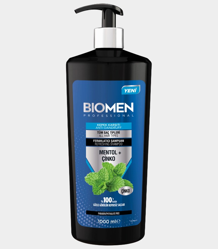 Biomen ŞAMPUAN 1000ML KEPEK KARŞITI MENTOLLÜ