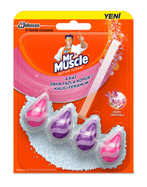 Mr. Muscle Aktif Temiz Tuvalet Blokları Çiçek Festivali (Top) 37 Gr