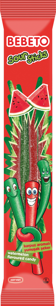 Kervan Gıda Bebeto Sour Stick Watermelon 35 Grx12