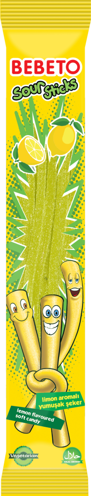 Kervan Gıda Bebeto Sour Stick Lemon 180 Grx24